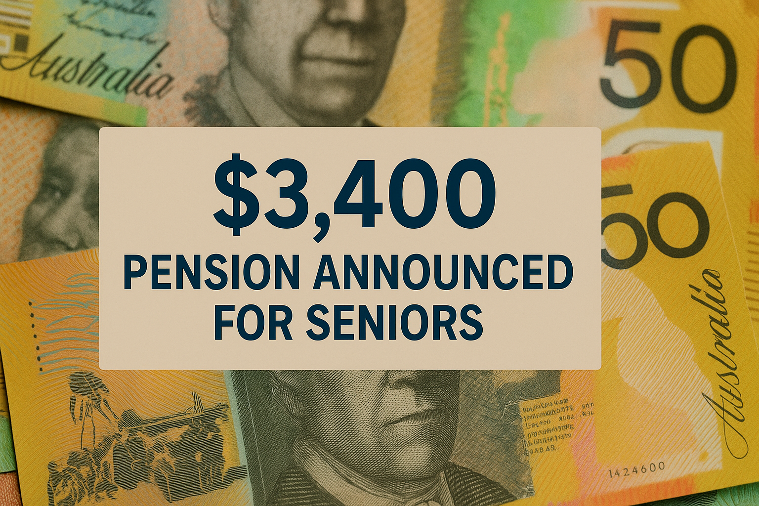 $3,400 Pension Announced for Seniors