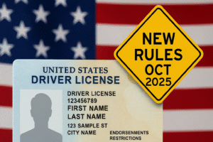 US Driving License Rule Changes from October 2025